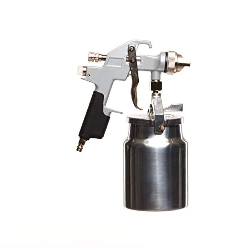 MICHELIN - Pistola de pintura profesional Tipo de succión con tanque de 1 L - Boquilla de 1,5 mm - Consumo de aire: 200-300 l/min - Presión de funcionamiento: 3-5 bar, negro