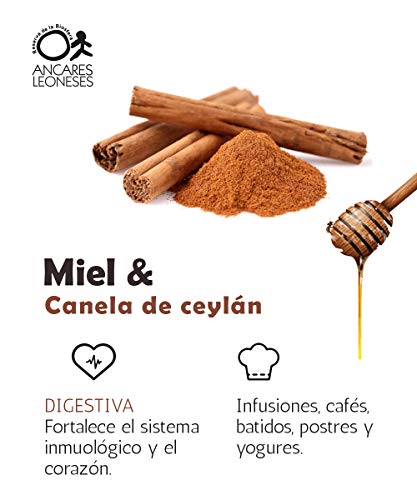 Miel con Canela - 100% Natural Pura de Abeja, Cruda, 300gr - Origen: El Bierzo, España