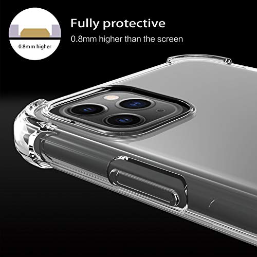 Migeec Funda para iPhone 11 Pro MAX Suave TPU Gel Carcasa Anti-Choques Anti-Arañazos Protección a Bordes y Cámara Premiun Carcasa para iPhone 11 Pro MAX - Transparente