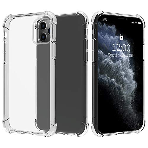 Migeec Funda para iPhone 11 Pro MAX Suave TPU Gel Carcasa Anti-Choques Anti-Arañazos Protección a Bordes y Cámara Premiun Carcasa para iPhone 11 Pro MAX - Transparente