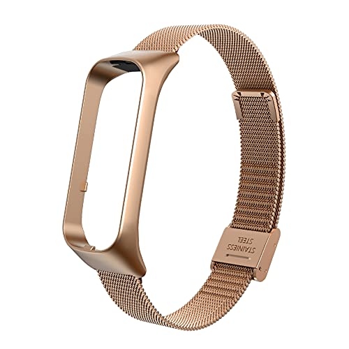 Mijobs Correa de Samsung Galaxy Fit 2,Pulsera Acero Inoxidable Metal Replacement Band para Samsung Galaxy Fit 2(No Compatible con Samsung Galaxy Fit E)