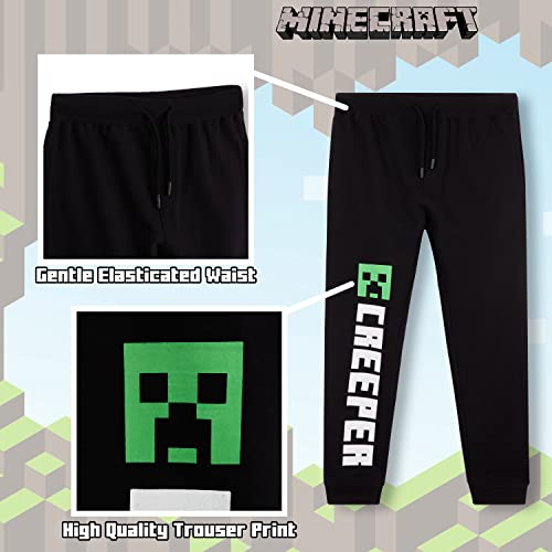 Minecraft Chandal Niño, Conjunto de 2 Piezas Sudadera con Capucha y Pantalon Chandal, Merchandising Oficial, Regalos para Niños y Adolescentes 5-14 Años (Verde, 13-14 años)