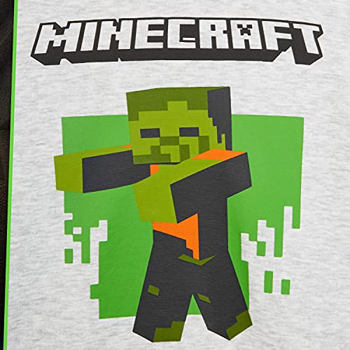 Minecraft Chandal Niño, Conjunto de 2 Piezas Sudadera con Capucha y Pantalon Chandal, Regalos Para Niños y Adolescentes 5-14 Años (11-12 Años, Gris)