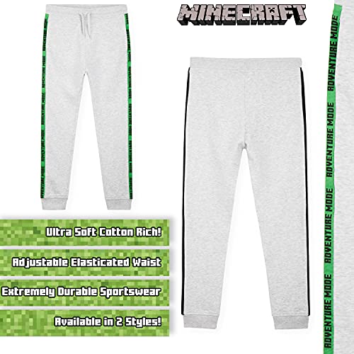 Minecraft Chandal Niño, Conjunto de 2 Piezas Sudadera con Capucha y Pantalon Chandal, Regalos Para Niños y Adolescentes 5-14 Años (11-12 Años, Gris)