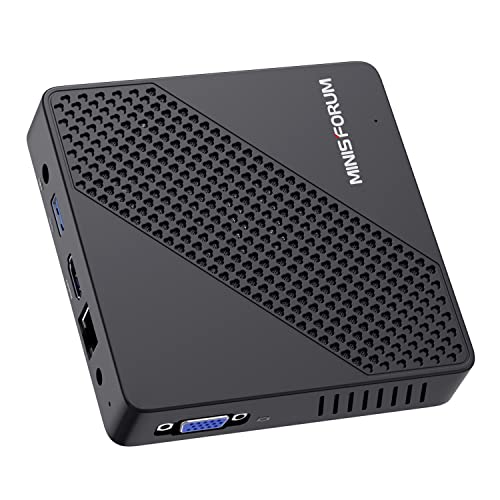 Mini PC sin Ventilador Celeron N4020 (hasta 2.8GHz) 4GB DDR4 / 64GB eMMC Mini computadora Puerto HDMI y VGA 2.4/5.8G WiFi BT 3xUSB3.0, M.2 2242 SSD