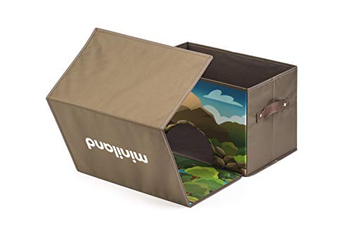 Miniland- Forest & Jungle Box: Baúl de almacenaje Convertible en Bosque y Selva (97098)