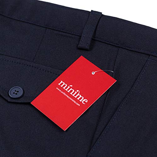 Minime Pantalones Vestir Colegio Azul Marino Elastano (8)