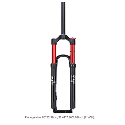 Miouldram Horquilla para bicicleta Zoom de 26 pulgadas, aleación de magnesio, horquilla de gas para bicicleta, control de hombro, adecuada para ciclismo