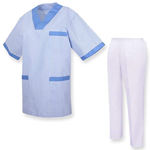 MISEMIYA - Casaca Y PANTALÓN Sanitarios Unisex Uniformes Sanitarios MÉDICOS - M, Conjuntos Sanitarios T817-4 Celetes