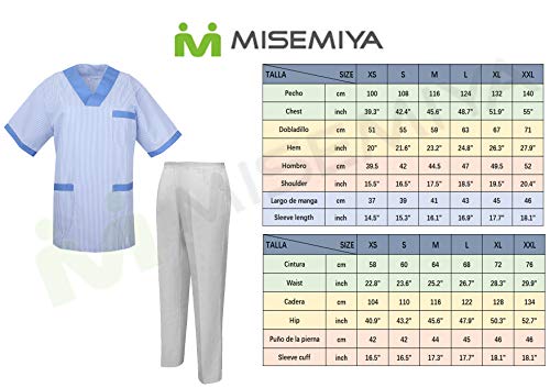 MISEMIYA - Casaca Y PANTALÓN Sanitarios Unisex Uniformes Sanitarios MÉDICOS - M, Conjuntos Sanitarios T817-4 Celetes