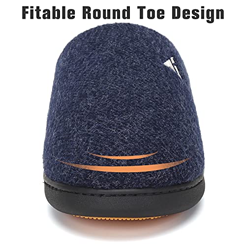 Mishansha Hombre Pantuflas de Fieltro Cómodas Caliente Felpa Zapatillas de Invierno para Casa, Slipper Azul 43