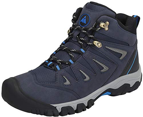 Mishansha Zapatillas Senderismo Hombre Trail Mount Botas Montaña Impermeables Zapatos Trekking Escalada Deportes de Exterior,Azul 43 EU