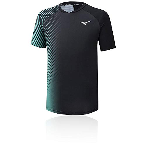 Mizuno Shadow Graphic tee Camiseta, Hombre, Black, XL