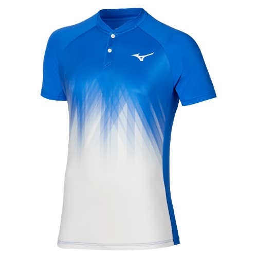 Mizuno Shadow Polo, Nebulas Blue/White, XL para Hombre