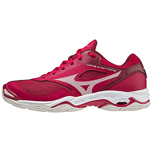 Mizuno Wave Phantom 2, Zapatillas Deportivas Mujer, PersianRed/WhiteSand/BikingRed, 39 EU