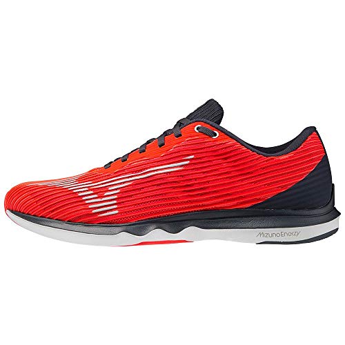 Mizuno Wave Shadow 4, Zapatillas de Running Hombre, Ignition Red/WAN Blue/India Ink, 46 EU