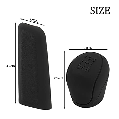 mlloaayo 2pc / Set Funda De Silicona para Engranajes De Coche Fundas De Freno De Mano De Engranajes Universales Protector De Palanca De Cambios Antideslizante Resistente Al Desgaste