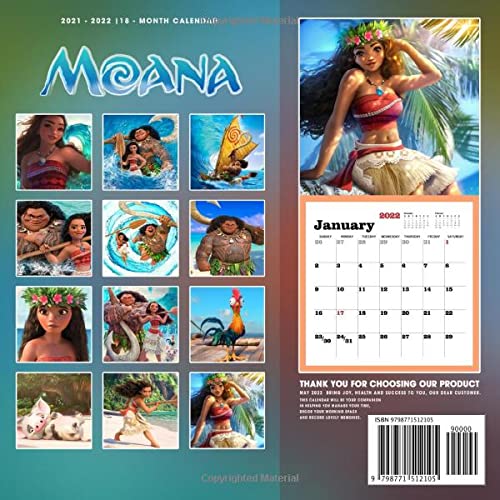 Moanạ 2022 Calendar: Cartoon 2022 OFFICIAL calendar, 2022-2023 18 months - monthly planner.Gifts boys girls kids and all Fans for halloween Christmas. Kalendar calendario calendrier 16 monthly