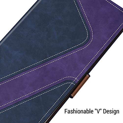 MOBESV Funda para Samsung Galaxy A5 2017, Funda Libro Samsung A5 2017, Funda Móvil Samsung Galaxy A5 2017 Magnético Carcasa para Samsung Galaxy A5 2017 Funda con Tapa, Azul Oscuro/Violeta