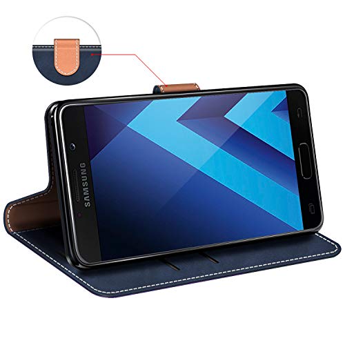 MOBESV Funda para Samsung Galaxy A5 2017, Funda Libro Samsung A5 2017, Funda Móvil Samsung Galaxy A5 2017 Magnético Carcasa para Samsung Galaxy A5 2017 Funda con Tapa, Azul Oscuro/Violeta