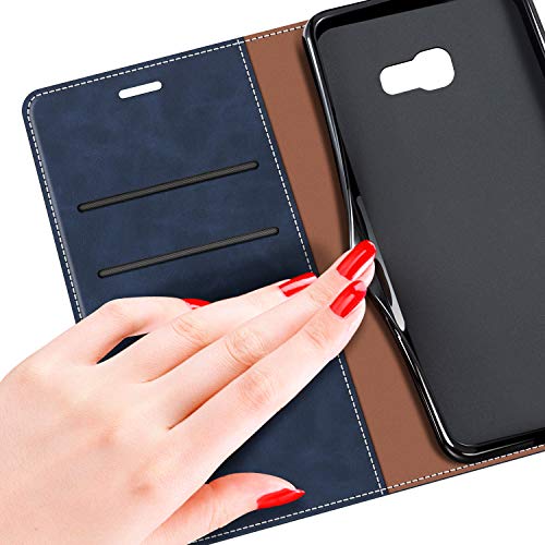 MOBESV Funda para Samsung Galaxy A5 2017, Funda Libro Samsung A5 2017, Funda Móvil Samsung Galaxy A5 2017 Magnético Carcasa para Samsung Galaxy A5 2017 Funda con Tapa, Azul Oscuro/Violeta