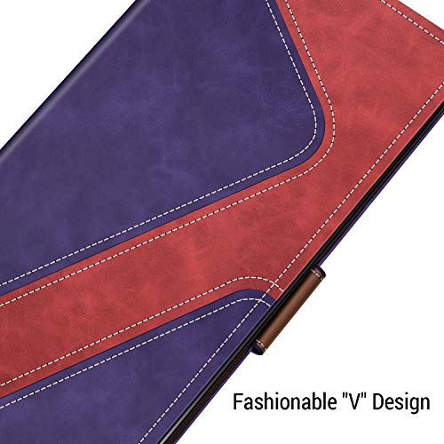 MOBESV Funda para Samsung Galaxy J5 2017, Funda Libro Samsung J5 2017, Funda Móvil Samsung Galaxy J5 2017 Magnético Carcasa para Samsung Galaxy J5 2017 Funda con Tapa, Violeta/Rojo