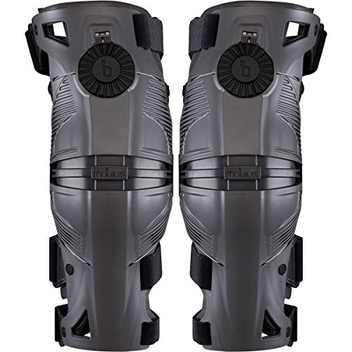 MOBIUS Ortesses X8 (par) – gris/negro – rodilleras unisex adulto, FR: L (talla fabricante: L)