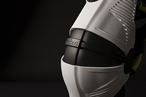 Mobius rodillera X8, color blanco/amarillo, talla XXL