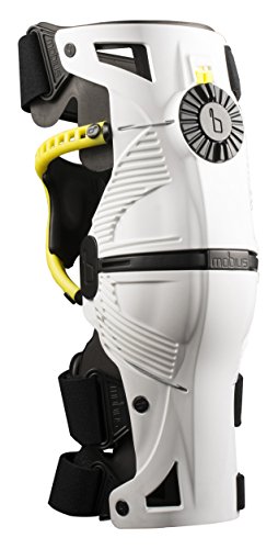 Mobius - Rodillera X8, color blanco/amarillo, talla XXS