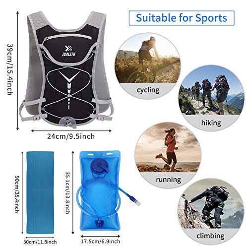 Mochila de hidratación Geila con vejiga 2L, chaleco de hidratación Mochila liviana transpirable al aire libre Sport Marathoner Running Vest Mochila