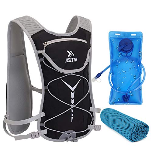 Mochila de hidratación Geila con vejiga 2L, chaleco de hidratación Mochila liviana transpirable al aire libre Sport Marathoner Running Vest Mochila