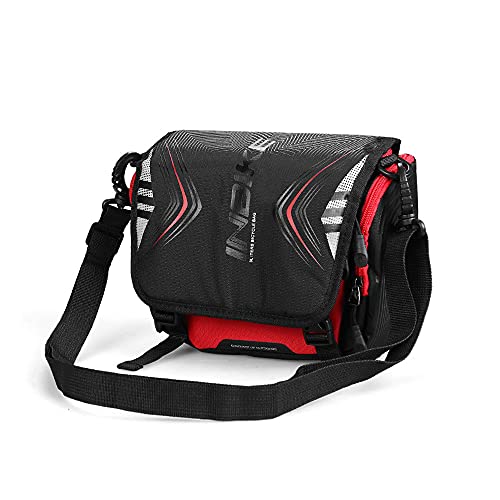 Mochila para bicicleta Extrbici Fácil de llevar Desbloqueo rápido y soporte impermeable Bolsa de tubo frontal negra Verde