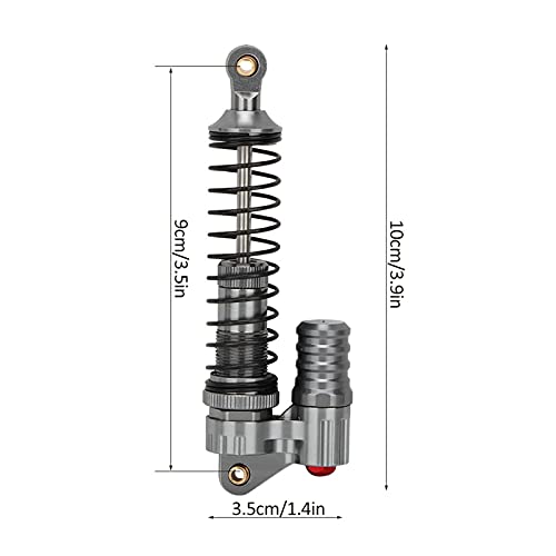 Modelo de Prueba de Bicicleta 100 Mm Amortiguadores Struts Juego de Resortes Amortiguadores Resistente Al Desgaste Duradero para Amigos, Familia, Niños, Niñas para Niños,(Color de titanio)