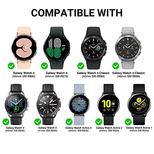 MoKo Base de Cargador Reemplazable Compatible con Samsung Galaxy Watch 4/4 Classic/Galaxy Watch 3 45mm 41mm/Galaxy Watch Active 2/1 44mm 40mm, Cable de Carga USB 3,3ft 100cm - Negro