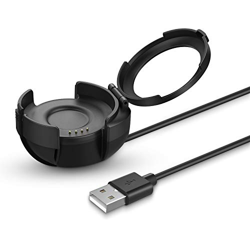 MoKo Cargador de Repuesto Compatible con Huami Amazfit Verge A1801/A1811/Verge Lite A1818, Base de Carga de USB Adaptador Portátil de Carga Rápida con Cable de 1 m - Negro