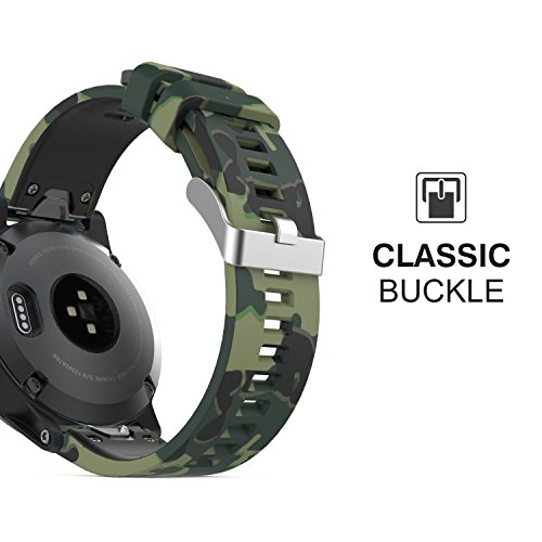 MoKo Correa Compatible con Garmin Fenix 6/6 Pro/5/5 Plus/Forerunner 945/935/Approach S62/S60/Quatix 6/Instinct/MARQ, 22mm Quick Fit Banda Pulsera de Silicona de Repuesto, Camuflaje