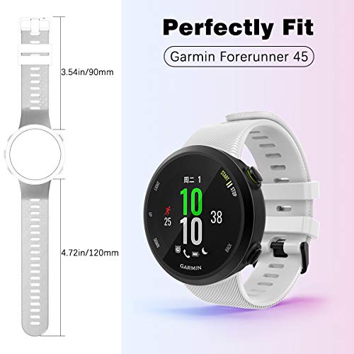 MoKo Correa de Reloj Deportiva Compatible conGarmin Forerunner 45/Forerunner 45S/Swim 2, Pulsera de Reloj Elegante y Ajustable, Banda Inteligente 4.92"-7.48"(125mm-190mm) de Repusto, Gris