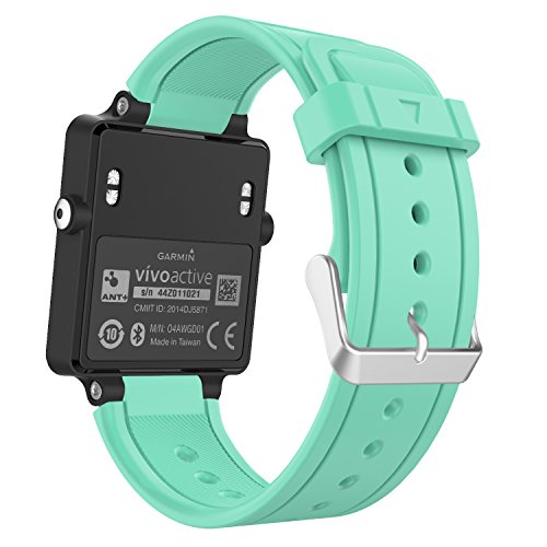 MoKo Garmin Vivoactive Correa de Reloj, Suave Silicona Reemplazo Watch Band para Garmin Vivoactive/Vivoactive Acetate Sports GPS Smartwatch - Menta Verde
