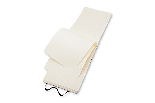 Moleskine - Cuaderno Clásico con Páginas Rayadas, Tapa Blanda y Goma Elástica, Color Negro, Tamaño Grande 13 x 21 cm, 240 Páginas