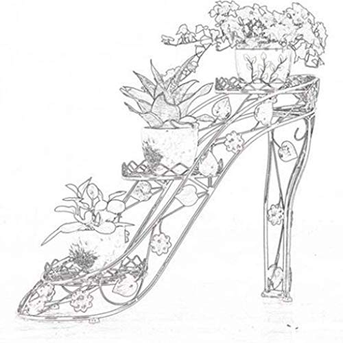 MOLIH Soporte para flores Soporte de exhibición de plantas para 1etas, Soporte de puerta de metal para flores Jardinera para bicicletas Planta decorativa de hierro forjado en jardín, patio, patio o t