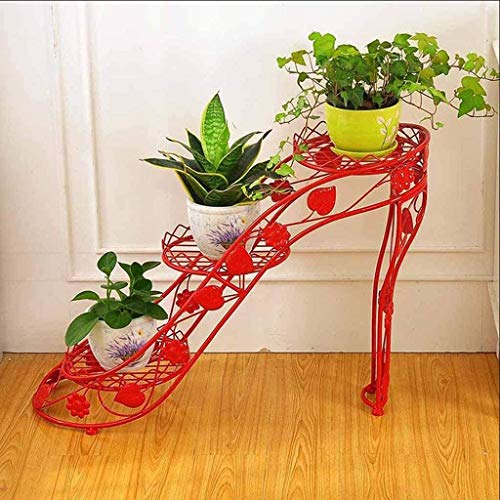 MOLIH Soporte para flores Soporte de exhibición de plantas para 1etas, Soporte de puerta de metal para flores Jardinera para bicicletas Planta decorativa de hierro forjado en jardín, patio, patio o t