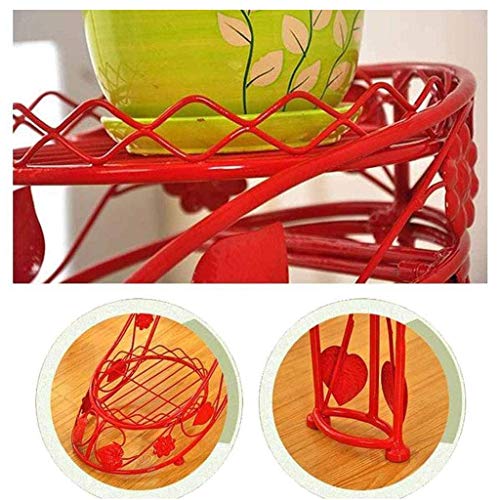 MOLIH Soporte para flores Soporte de exhibición de plantas para 1etas, Soporte de puerta de metal para flores Jardinera para bicicletas Planta decorativa de hierro forjado en jardín, patio, patio o t