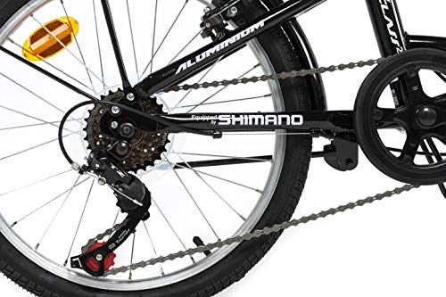 Moma Bikes Bicicleta Plegable Urbana SHIMANO FIRST CLASS 20" Alu, 6V. Sillin Confort, Negro