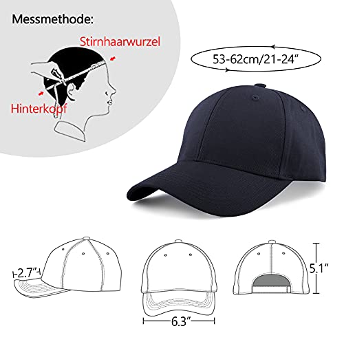 Momoshe para Hombres y Mujeres, Gorra Ajustable de algodón para Correr al Aire Libre Gorra de béisbol Azul Marino Oscuro