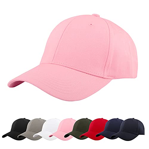 Momoshe para Hombres y Mujeres, Gorra Ajustable de algodón para Correr al Aire Libre Gorra de béisbol Rosa