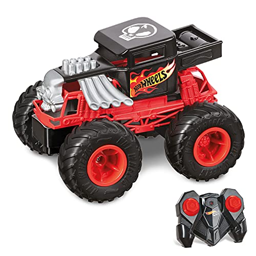 Mondo -63679 Mondo Motors Monster Trucks Bone Shaker-Coche teledirigido para niños 2.4 GHz Rojo/Negro-63679, Color Livrea Hot Wheels, 63679