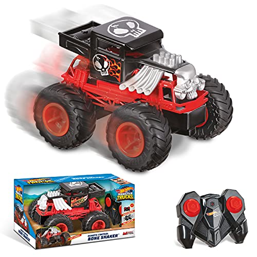 Mondo -63679 Mondo Motors Monster Trucks Bone Shaker-Coche teledirigido para niños 2.4 GHz Rojo/Negro-63679, Color Livrea Hot Wheels, 63679