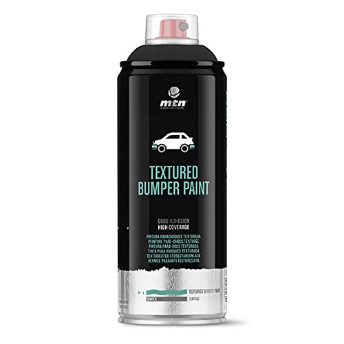 Montana Colors MTN Pro Pintura Parachoques Texturada-Negro, Spray 400ml, 400 ml (Paquete de 1), 400