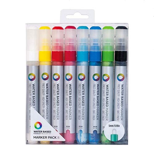 Montana Colors MTN Water Based Markers 5mm Set 8 Colores - Pack de 8 rotuladores, multicolor