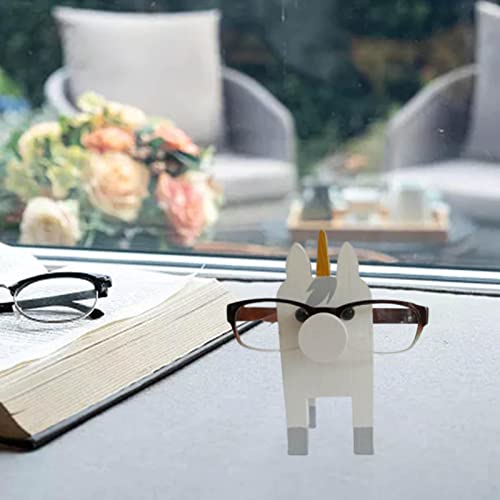 Montura De Gafas De Madera Tallada A Mano, Montura De Gafas De Animales, Montura De Gafas Interesante, Adecuada Para El Hogar, La Oficina, Regalos De Decoración Del Hogar (unicornio)